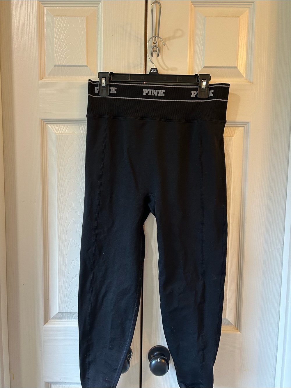 PINK Victoria's Secret Black Active Leggings Size xl